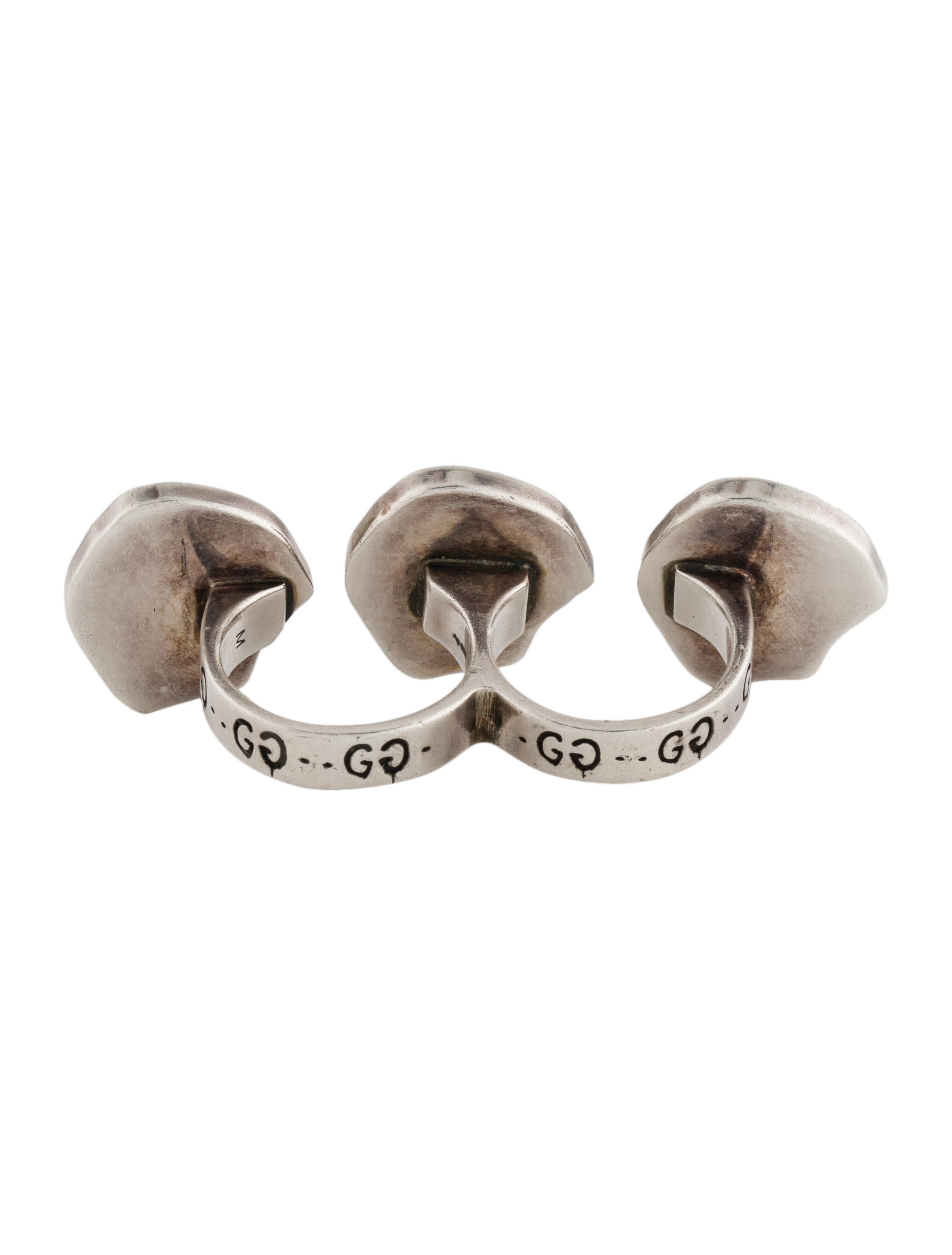 Gucci Ghost Skull Double Finger Ring